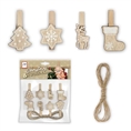 Zep Weihnachts Kit Wood Clips Braun LK39B 8 St.