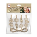 Zep Weihnachts Kit Wood Clips Braun LK39B 8 St.